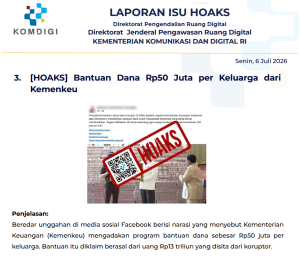 Isu Hoaks & Disinformasi 6 Juli 2026