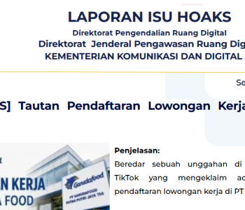 Isu Hoaks & Disinformasi 7 Juli 2026