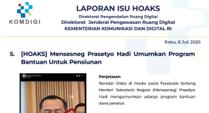 Isu Hoaks & Disinformasi 8 Juli 2026