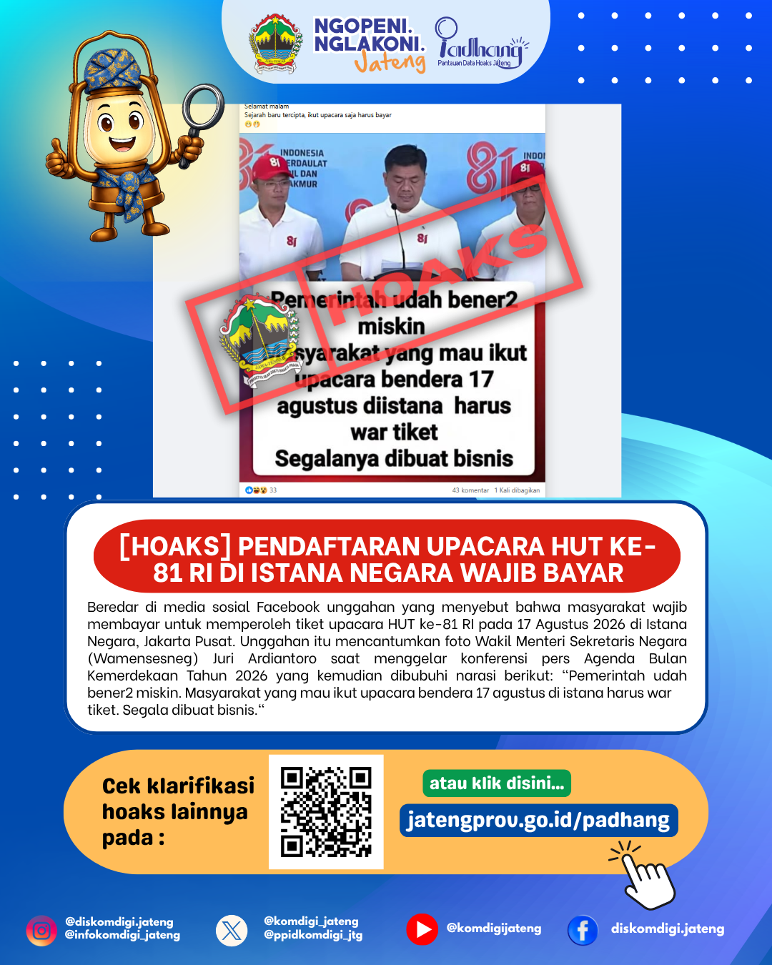 Isu Hoaks & Disinformasi 6 Agustus 2026 Grafis